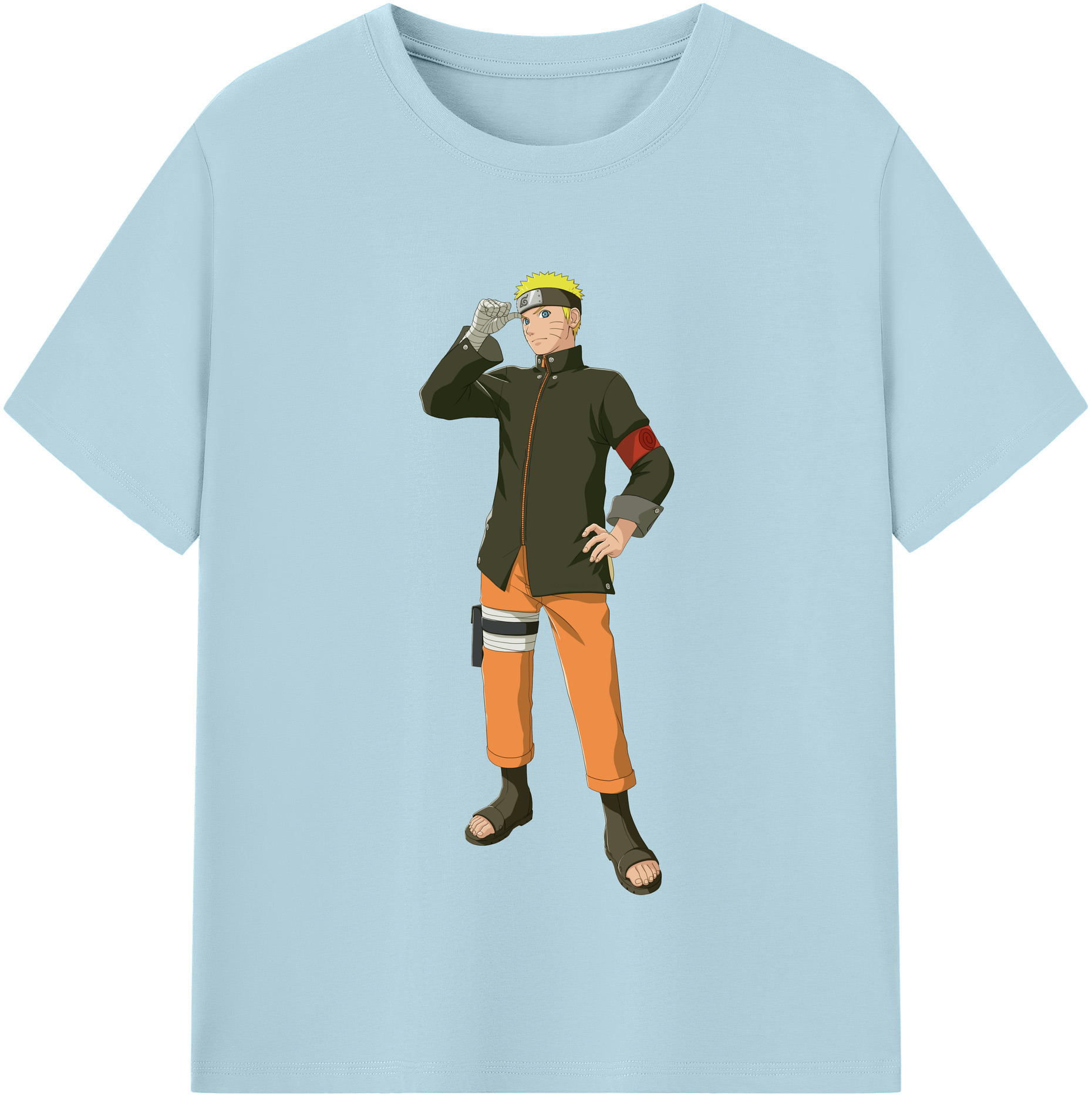 （画像用） NARUTO -ナルト- うずまき ナルト Uzumaki Naruto 綿100％半袖Tシャツ（フロントプリント）